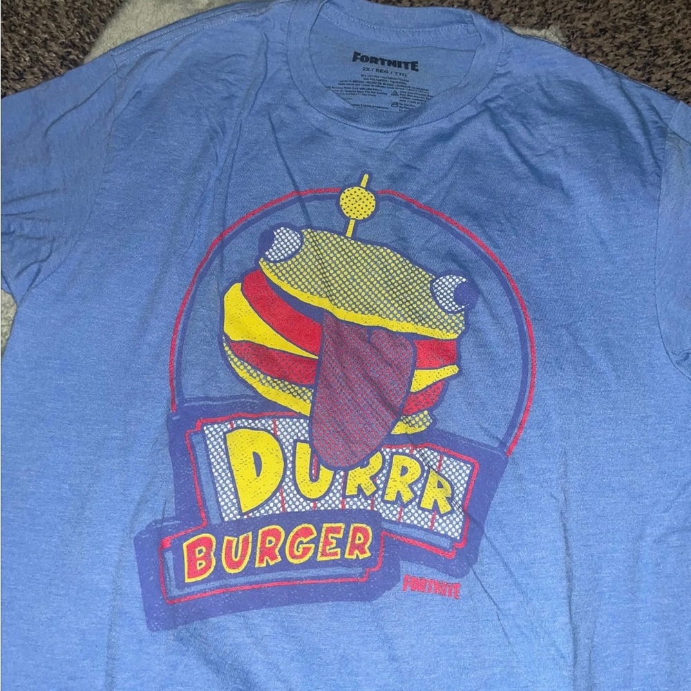 Fortnite Blue Durrr Burger T-Shirt